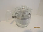 VTG. MCM PYREX GLASS WARE 7756 COFFEE POT PERCOLATOR 6 CUP COMPLETE