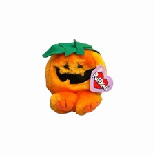 Vintage SWIBCO Puffkins Gourdy Pumpkin Plush Halloween Stuffed Animal With Tag