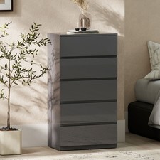 HOMCOM Bedroom Chest of Drawers, 5 Drawers Dresser, Drawer Unit, Refurbished