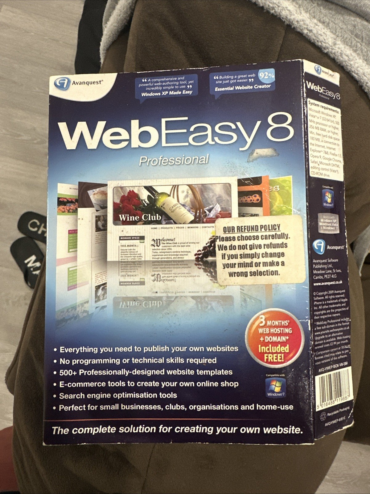 Avanquest WebEasy 8 Professional No Programming Required 500+ Templates 