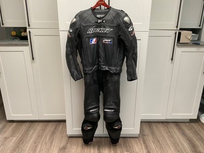 Joe Rocket speed master Leather titanium alloy Black 2 piece Motorcycle Suit 44