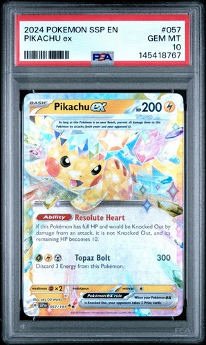 Pokemon Pikachu EX 57/191 SV Surging Sparks PSA 10 GEM MINT