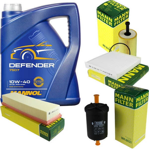 Inspektionspaket 5L Mannol Defender 10W-40 FüR CitroëN Berlingo 1.6 16V 1.4I-image