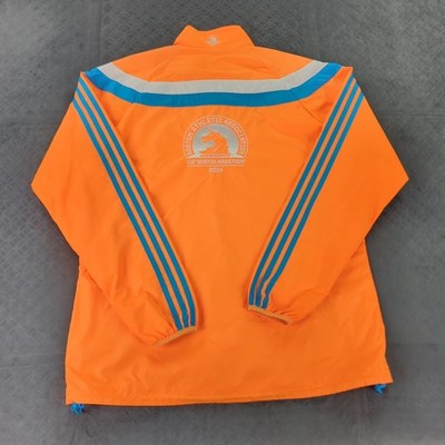 Boston Marathon Jacket 2014 Adidas Windbreaker Full Zip Orange Men Large