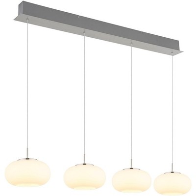 Globo QUINTARA LED-Pendelleuchte 4-flammig Höhenverstellbar Glas 110 x 150 cm