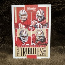 PANINI CLASSICS TEAM TRIBUTES JOE MONTANA JERRY RICE 49ERS FOOTBALL CARD #3