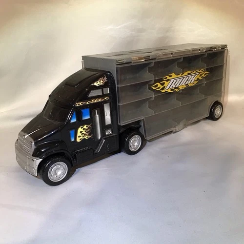 Vintage Redbox 18" Semi Truck Car Hauler Storage Case 2000 Hot Wheels Matchbox