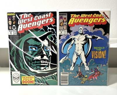 West Coast Avengers #45 / #35 (VF) 1988 Marvel Key 1st White Vision / Doom Cover