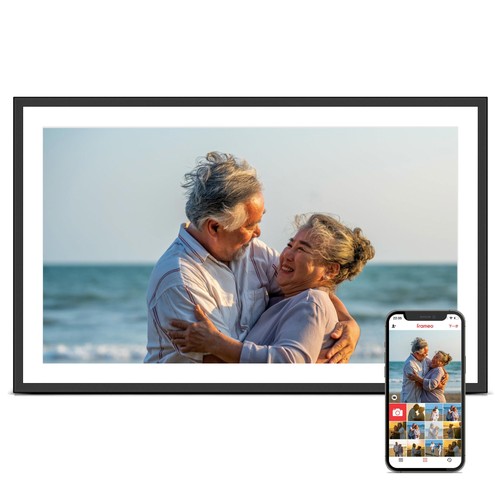 Digital Picture Frame, 15.6 Inch Large Frameo Digital Photo Frame WiFi, 32GB,... - Picture 1 of 9