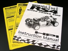Vintage 1998 HPI 1/10 NITRO MINI RS4 Original User's Guide Instructional Manual
