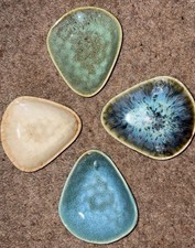 4x VTG ceramic coasters/trinket fifties shabby chic 50s retro vintage retro VGC