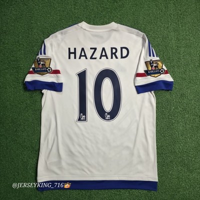 Adidas Chelsea FC Eden Hazard#10 2015/16 Away Jersey With Gold EPL