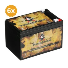Pirate 12V 12AH Battery – Alarm, Scooter – 6 Pack