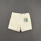 Vintage Weeds Corduroy Shorts Mens Size 32 Cream High Rise Surf Grunge Beach Dad