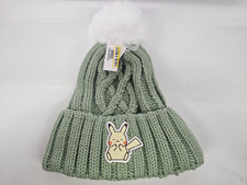 Pokemon Knit Hat with Pom - Green Electric Type Pikachu