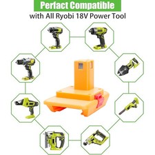 Adapter For Black Decker 20V Li-Ion Battery To For Ryobi 18V Cordless Tools