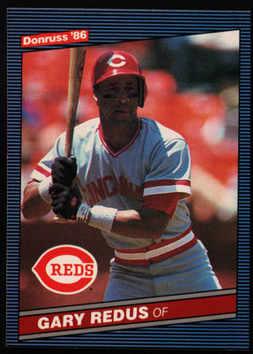 1986 Donruss Baseball #306a - Gary Redus ERR - Cincinnati Reds  86-422