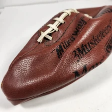 Vintage Spalding Genuine Leather Football Ball Promo Ball Snickers, Twix - As Is