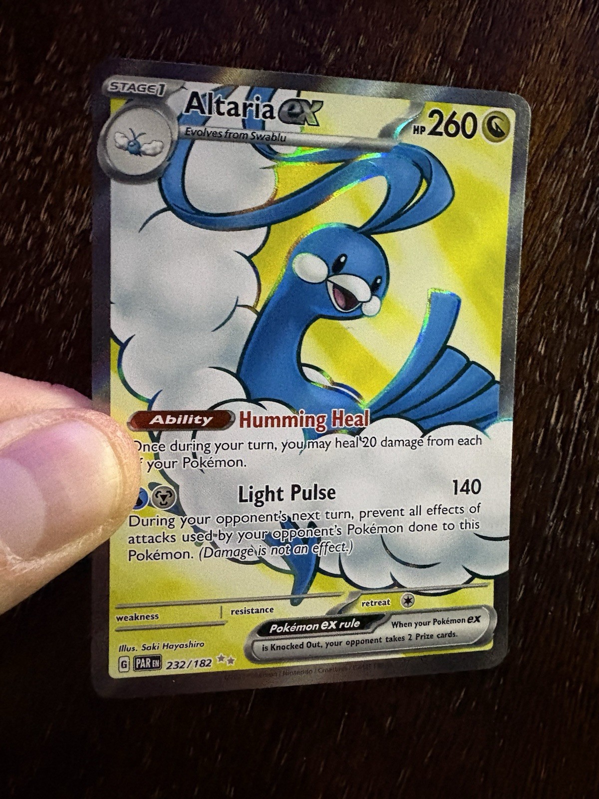 Altaria ex - 232/182 - Pokemon Paradox Rift Full Art Ultra Rare Card NM