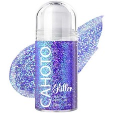Purple Rollon Glitter for Face Body Hair,