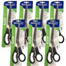 7 Pack Westcott KleenEarth 8  Straight Scissors 00471 Office School Stainless