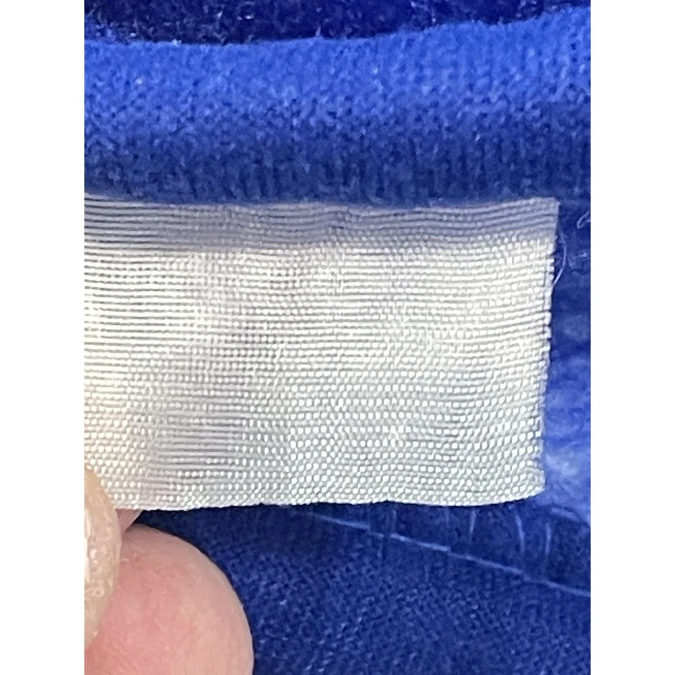 Blue Teddy Bear Plush Baby Blanket Fleece Butterfly Navy Red Brown Aqua 38x53 - Image 3 of 4