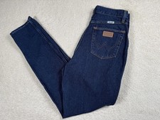Wrangler Denim Jeans Womens 9/10 Blue Dark Wash High Rise Tapered USA 90s