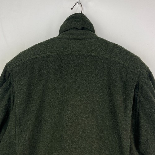 Laksen Wool Coat Mens Medium Green Felt Loden Tweed Shooting Field Jacket - Picture 7 of 17
