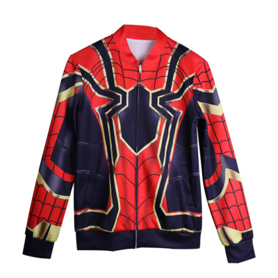 2018 Infinity War Spiderman Coat Jacket Cosplay Avengers Superhero Hoodie  New