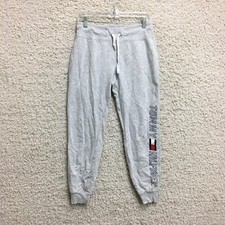 Tommy Hilfiger Pants Small Adult Gray Sport Jogger Sweatpants Spellout Womens S