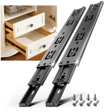 AOLISHENG 1 Pair Full Extension Drawer Slides Rails 12 Inch