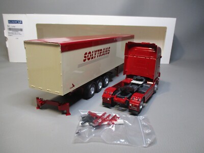 Camion Eligor 1/43 Scania R Serie Topline Céréalière Solystrans - Rouge