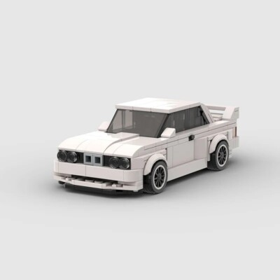 MOC LEGO Car: BMW M3 E30 White Speed Champions style
