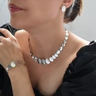 925 Sterling Silver Hammered Necklace Circle Link Hallmarked Ladies Necklet