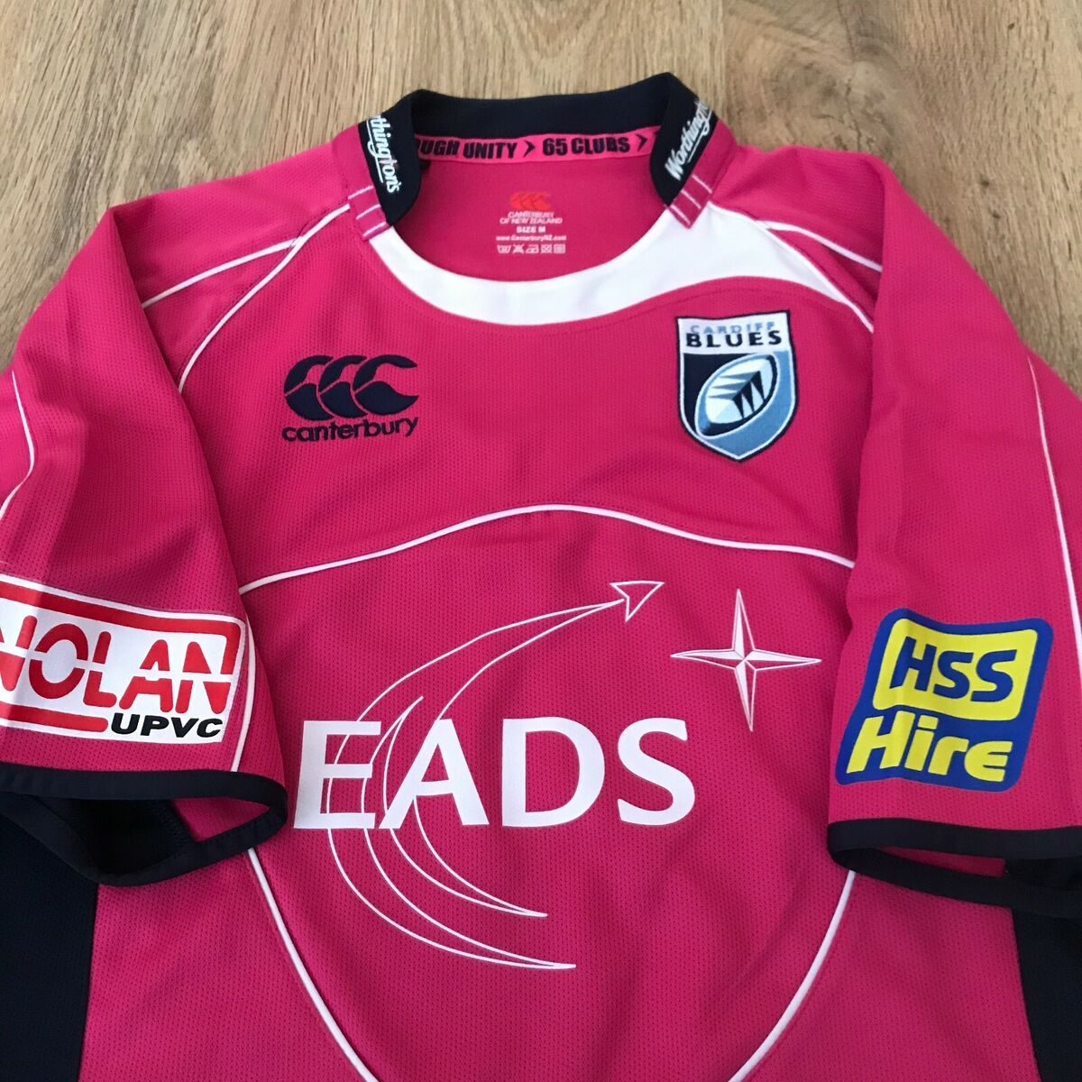 Cardiff Blues Canterbury Pink rugby shirt size M | eBay UK