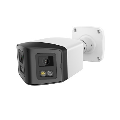 Hikvision Compatible Panoramic 4MP 180° Dual Lens Full Color IR IP Camera Bullet