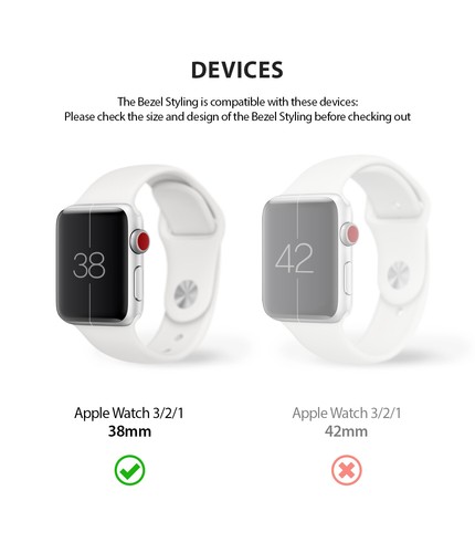 For Apple Watch Series 3 / 2 / 1 Case (38mm, 42mm) | Ringke Bezel Styling Cover - Picture 58 of 228