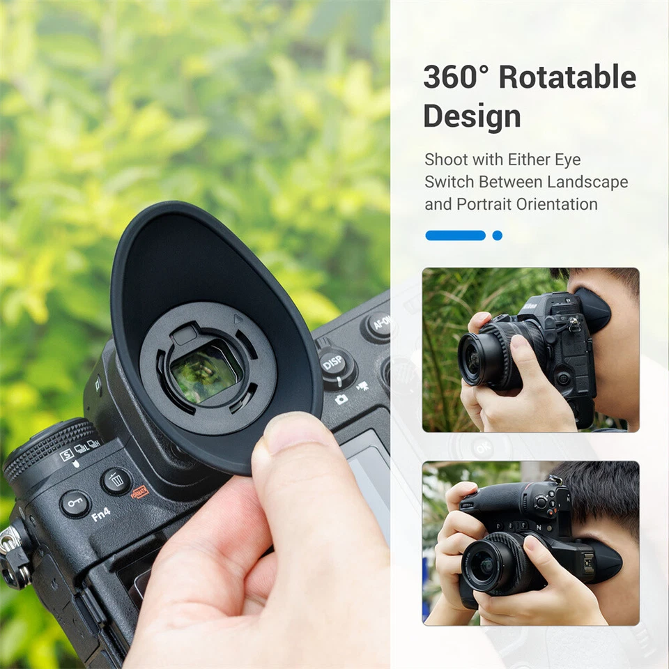 360° Ergonomic Oval Eyecup Eyepiece Viewfinder for Nikon Z9 Z8 Z F Zf as DK-33 - Image 4 of 4