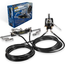 Hydraulic Steering Kit for 300HP Yamaha/Suzuki w/ Lock, Pump  Hoses  
