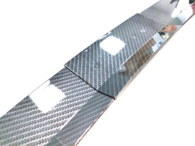 Adjustable Universal Carbon Fiber Rear Trunk Spoiler Lip - 117-139cm, 3-Piece Set, 1-Year Warranty