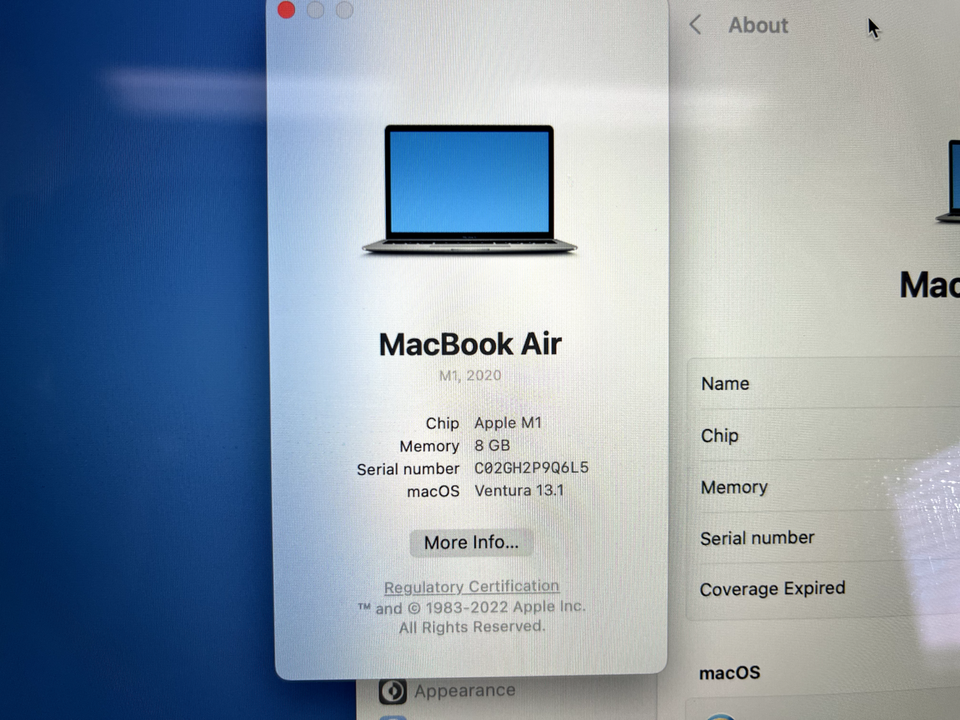 2020 MacBook Air with M1 Chip, 8GB Memory, and 512GB SSD Mint