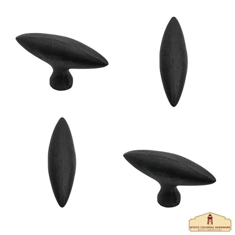 4 pcs Drawer Pulls Cast Iron Knobs Kitchen Cabinets Wardrobe Rustic Handles