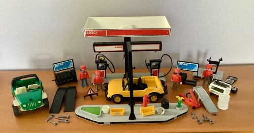 PLAYMOBIL (R3228) STATION - Panneau Double Face Blanc Diesel Esso 3439