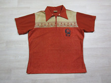 Vintage King Louie Bowling Shirt Zig-Zag Man 1970's Rockabilly Swing Men's L 