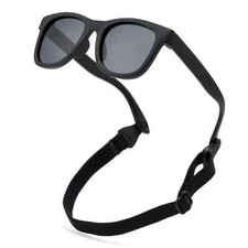 COASION Bendable Flexible Polarized Newborn Baby Sunglasses with strap black