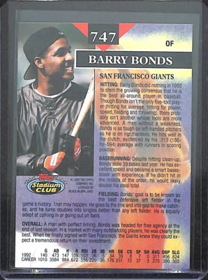 1993 Topps Stadium Club Members Choice First Day Edition #747