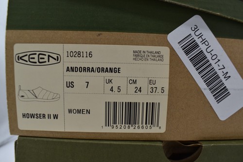 Keen Womens Size 7 Howser II Andorra Orange Slip On Shoes - Picture 11 of 11
