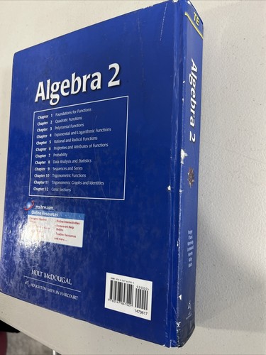 Algebra 2, Teacher's Edition, Common Core Edition, 9780547647029, 0547647026... - Picture 3 of 4