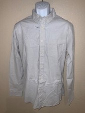 Long sleeve Dress Shirt GRAY ICE - S or M -grid pat. Stretch Goodfellow SLIM FIT