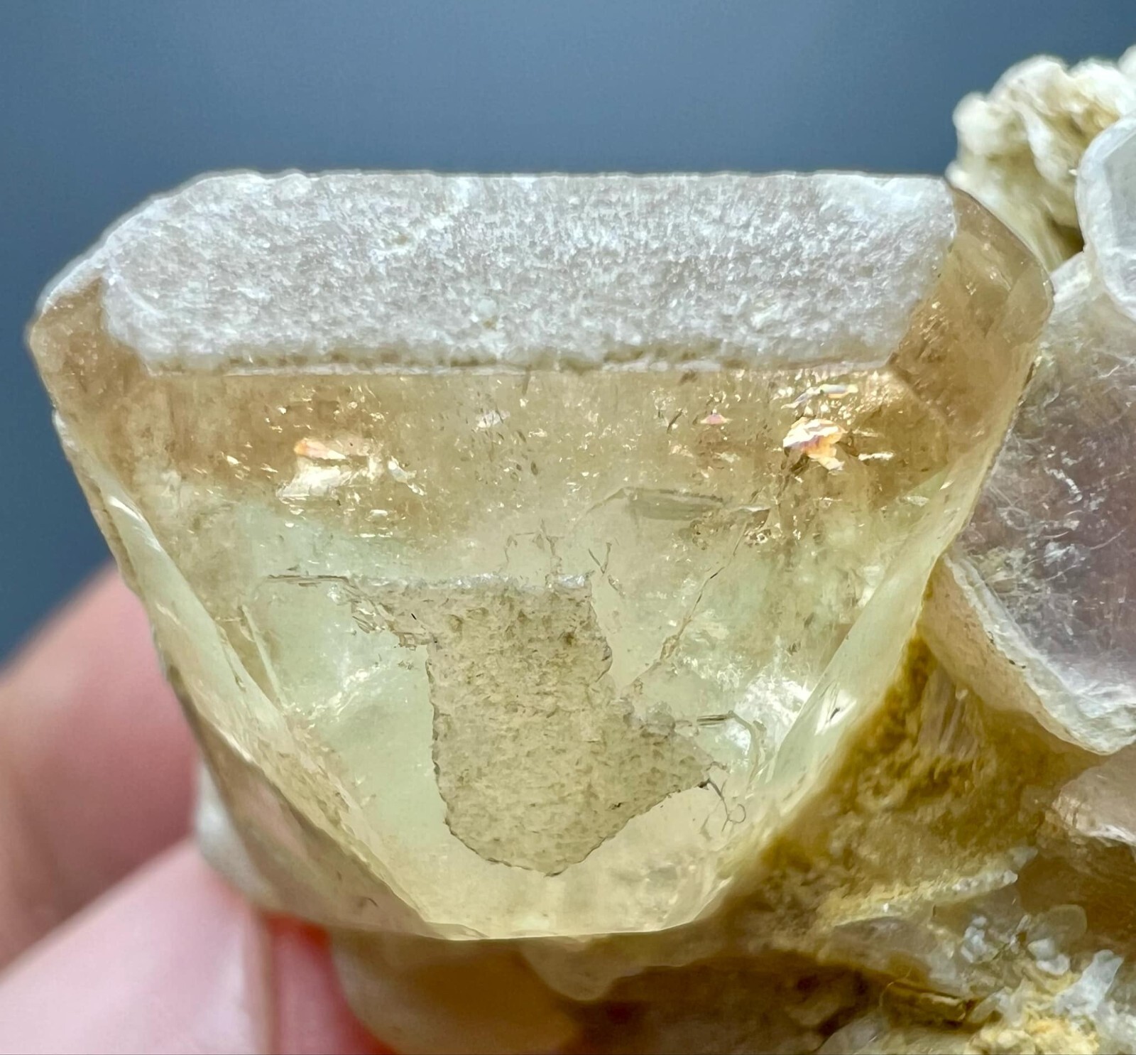 85 Carat Amazing Honey Topaz Huge Crystals On Feldspar From Skardu @PAK